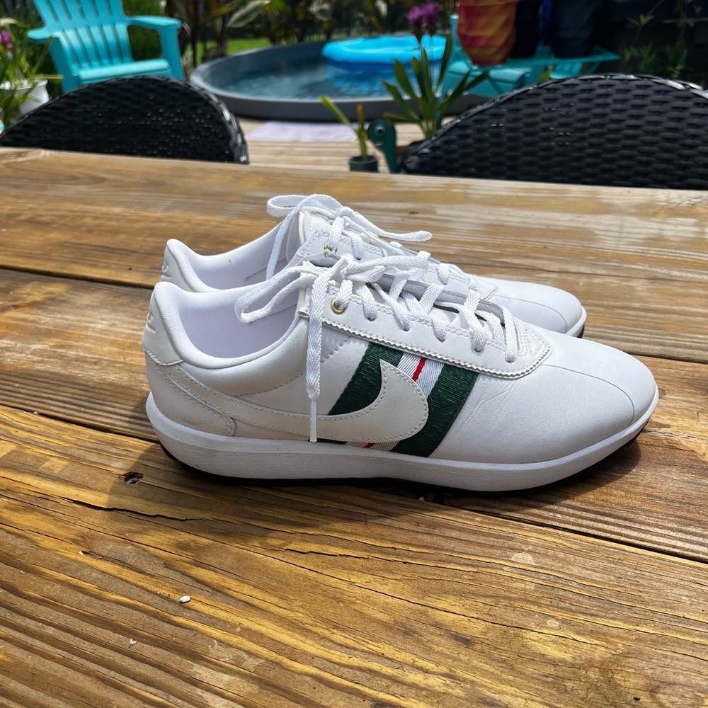 Nike White with Green and red stripe Women's Golf Shoes - Rare
